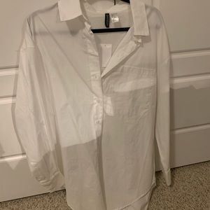 NWT Mens H&M Poplin Button Up